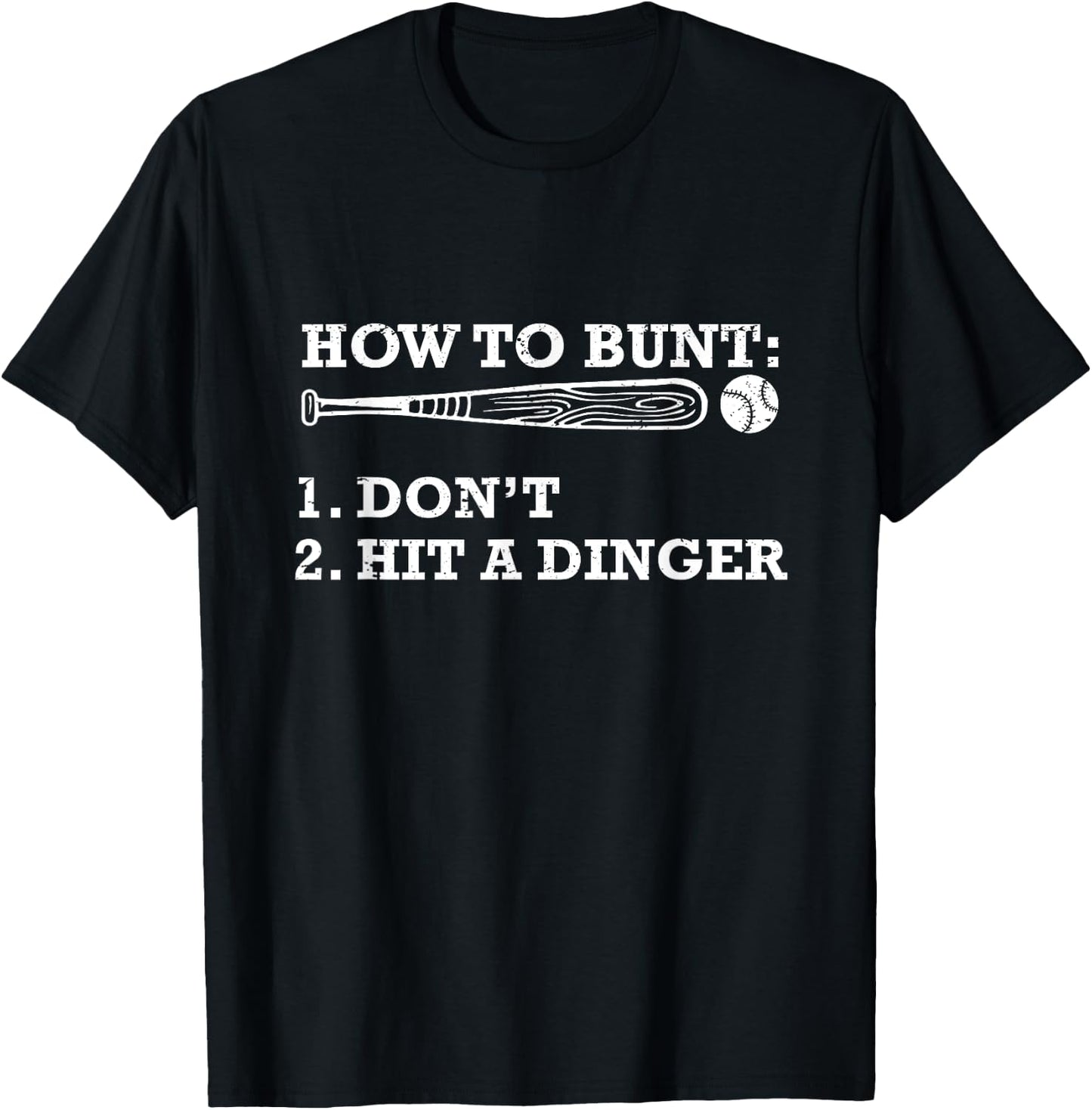 How To Bunt Funny Baseball Gift T-Shirt - T-Shirt | Black