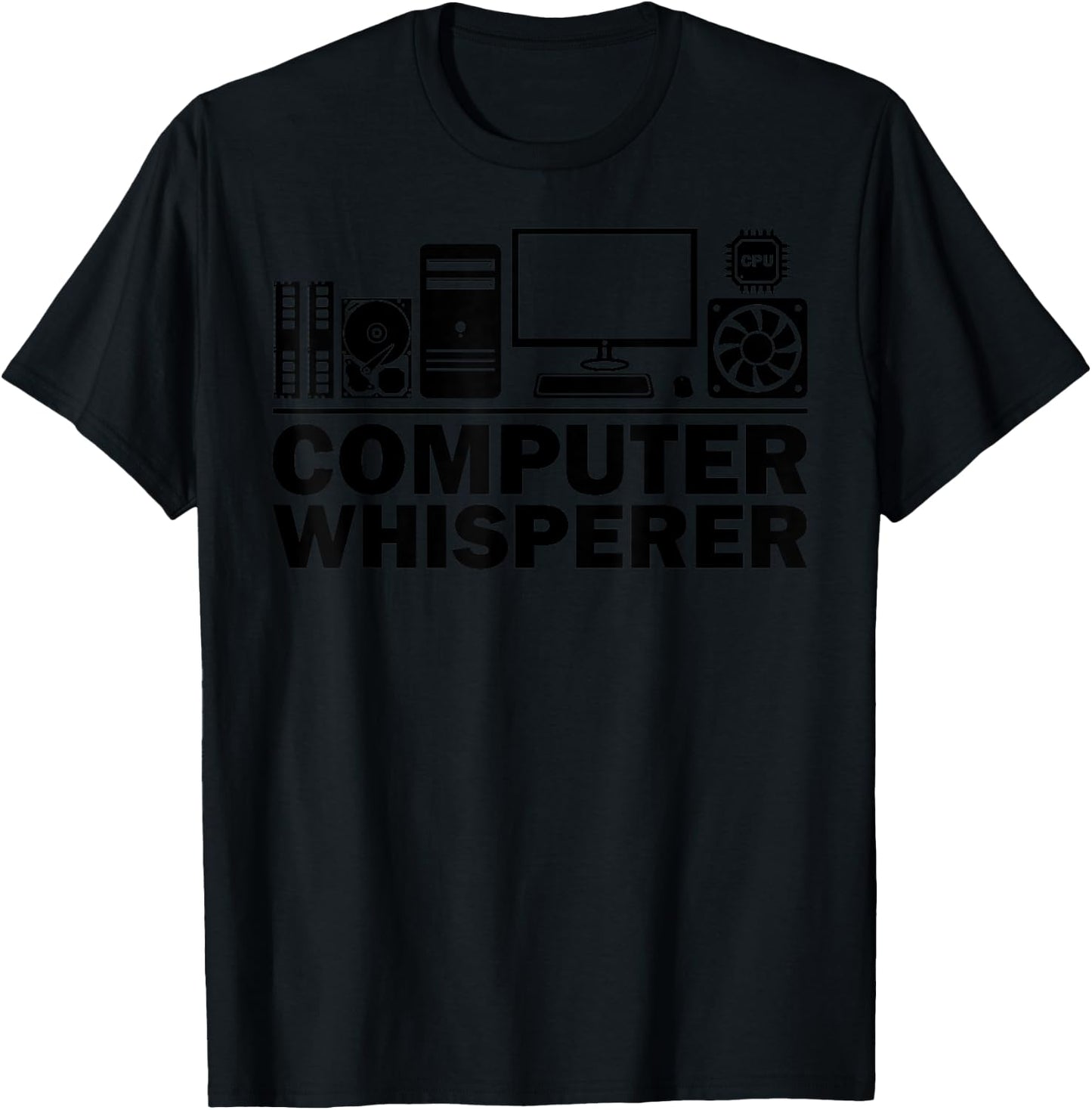 Funny Computer Geek Tech Nerd Gift Men Women Cool Support T-Shirt - T-Shirt | Black