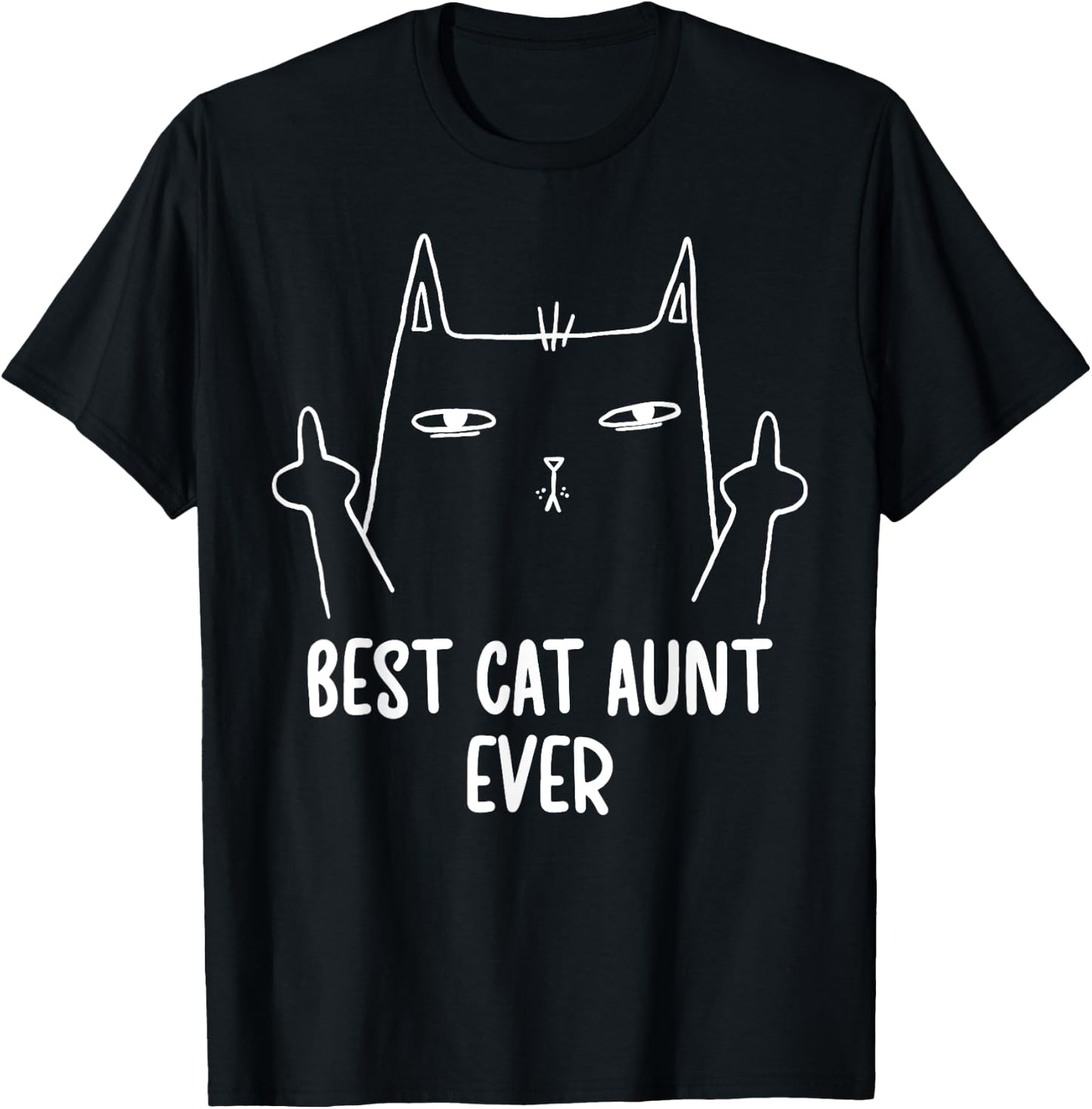 Best Cat Aunt Ever Cat Lover Aunt Cat Auntie T-Shirt - T-Shirt | Black