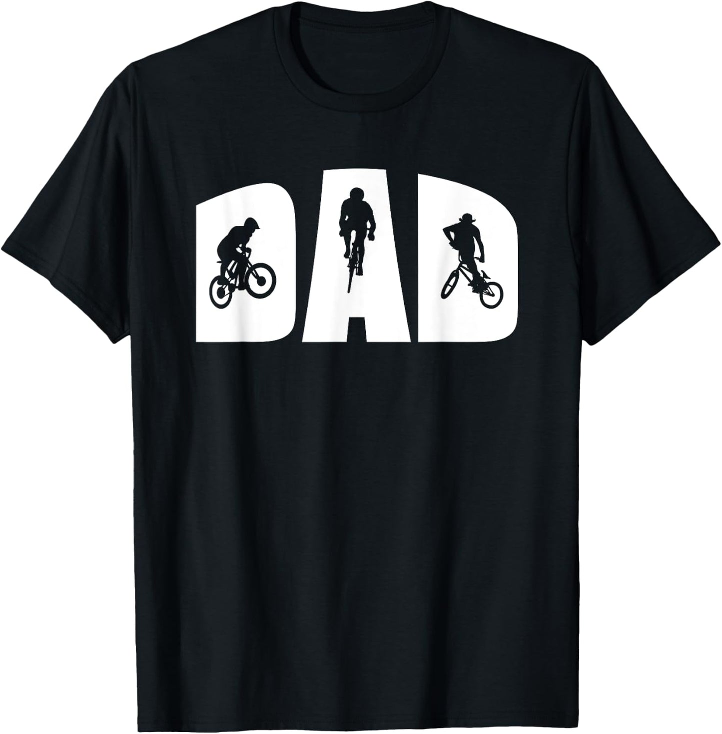 CYCLING DAD Gift mountain biker road bike BMX biking fan T-Shirt - T-Shirt | Black