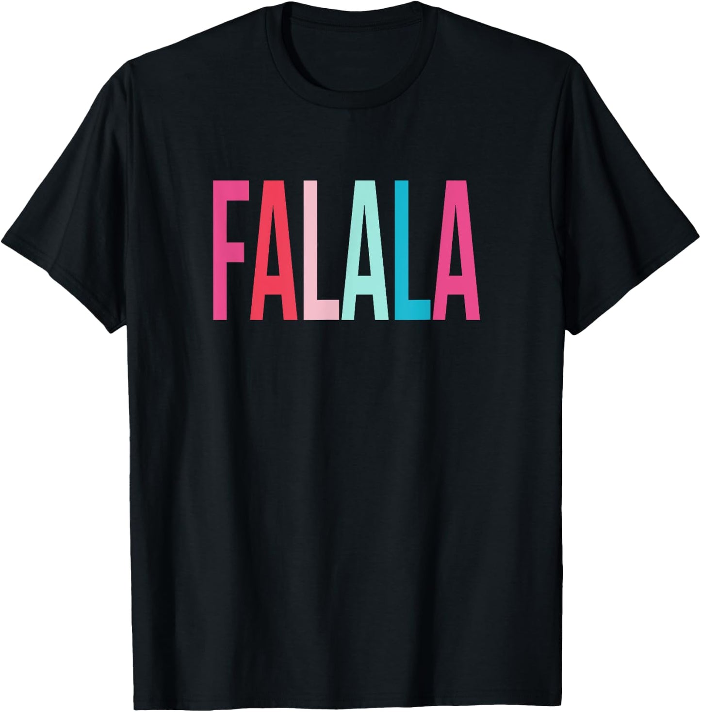 Girls Falala Colorful Christmas T-Shirt - T-Shirt | Black