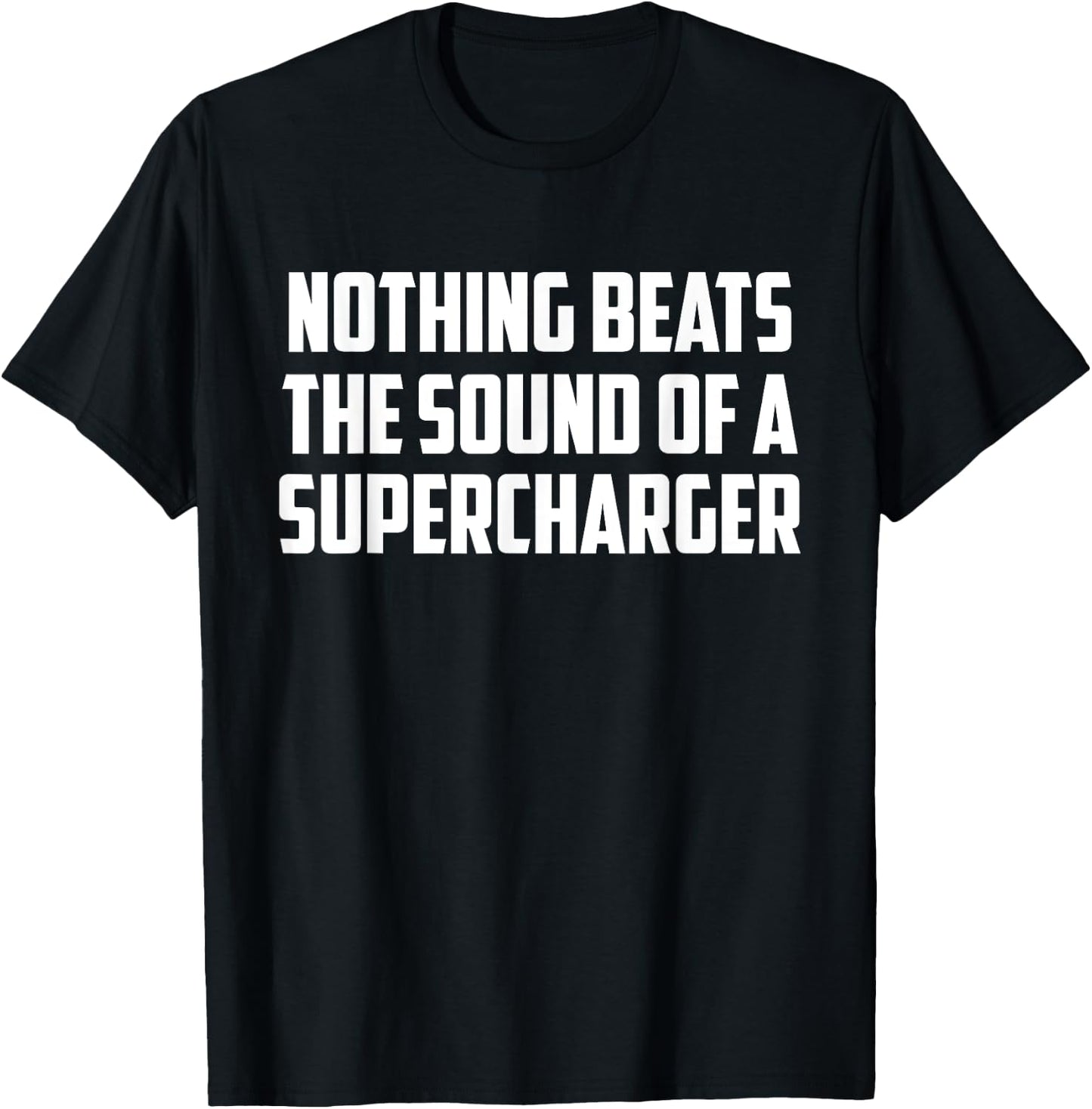 Nothing Beats the Sound of A Supercharger V8 Muscle Cat Guy T-Shirt - T-Shirt | Black