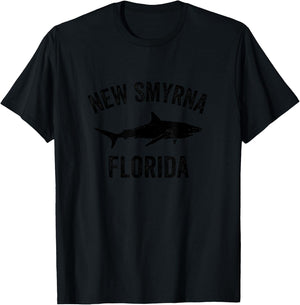 New Smyrna Beach | New Smyrna Beach Florida Shark T-Shirt - T-Shirt | Black