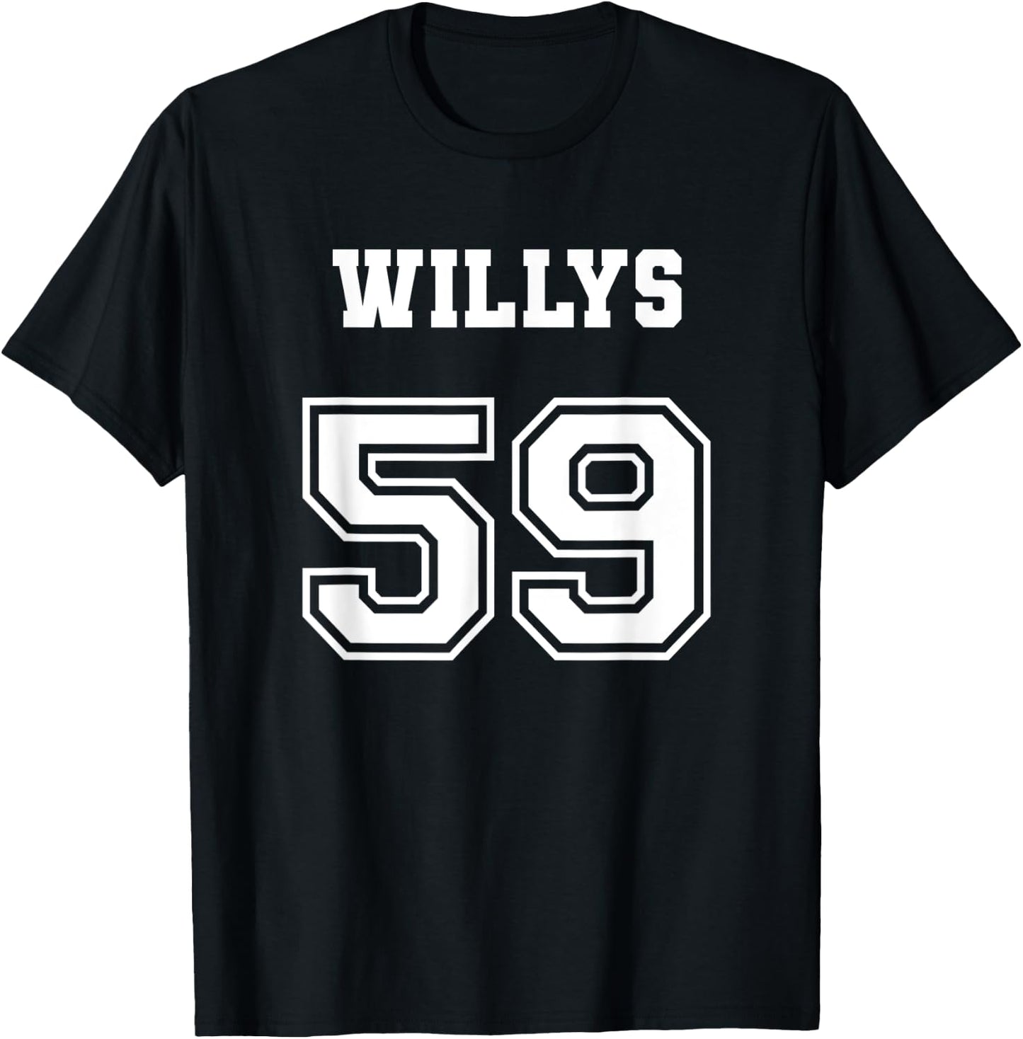 Jersey Style 59 1959 Willys 4x4 Vintage MB Army Truck Car T-Shirt - T-Shirt | Black