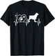 English Springer Spaniel Mom Mama Dad Heartbeat Heart Gift T-Shirt - T-Shirt | Black