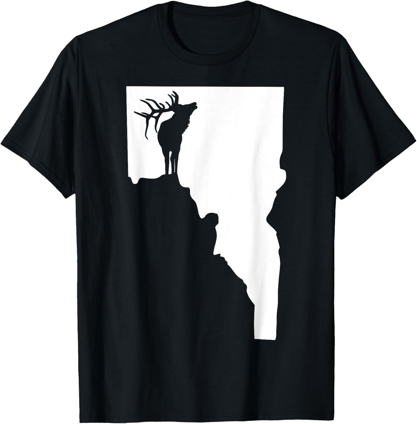 Upside Down Idaho Elk T-Shirt - T-Shirt | Black