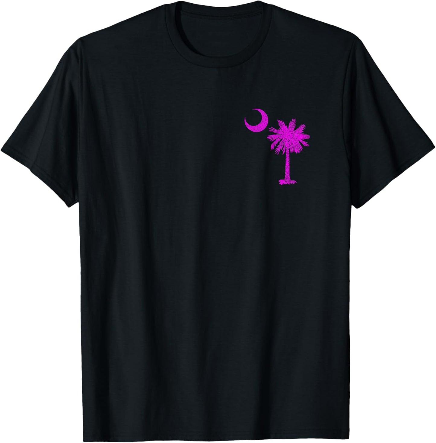 South Carolina State Flag Palmetto Tree Crescent Moon SC T-Shirt - T-Shirt | Black