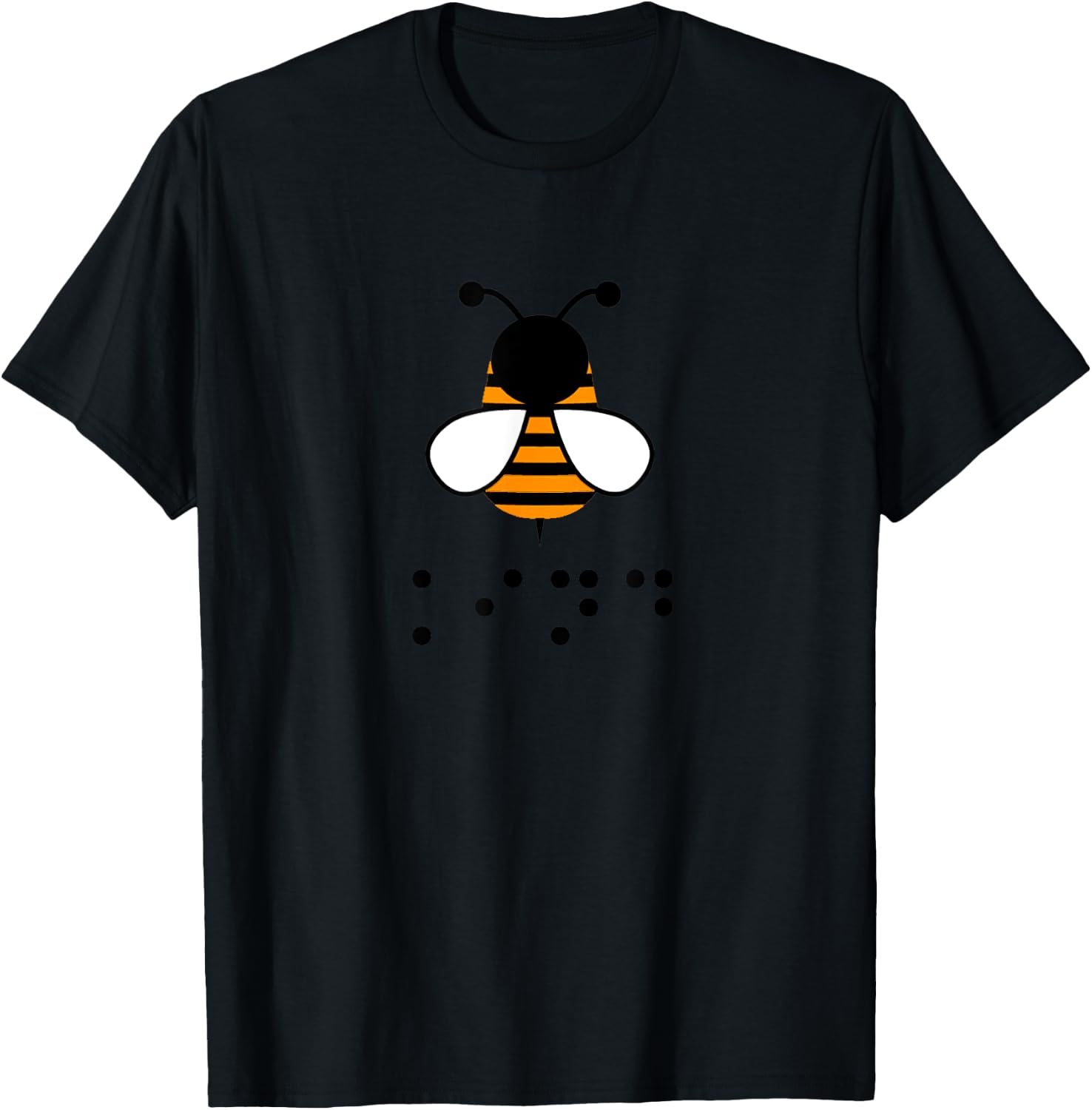 Blind People Awareness Bee Kind Be Kind In Braille T-Shirt - T-Shirt | Black