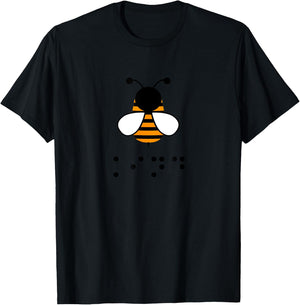 Blind People Awareness Bee Kind Be Kind In Braille T-Shirt - T-Shirt | Black