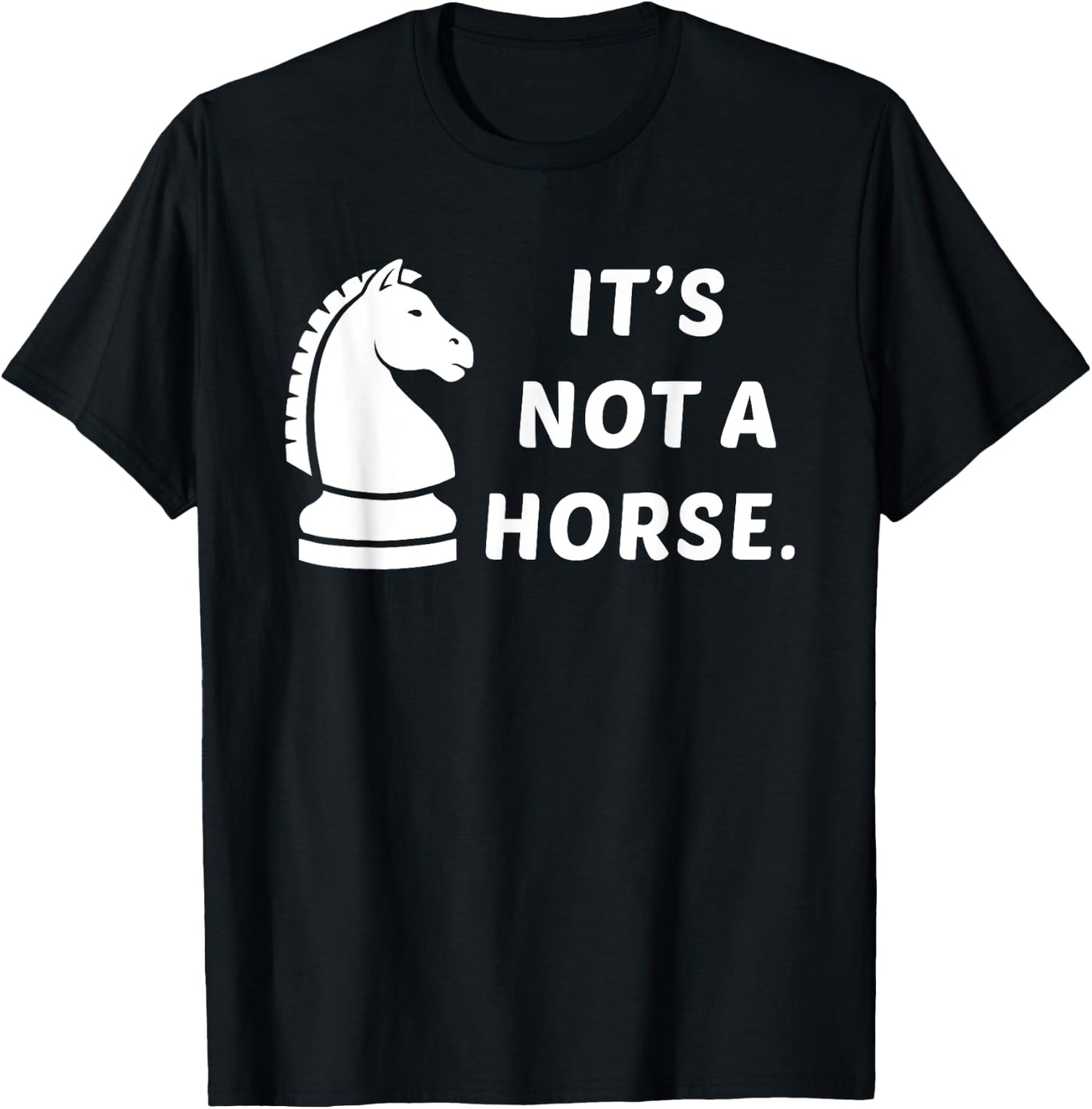Funny Chess Knight Pieces Board Game Lover Player Horse Gift T-Shirt - T-Shirt | Black
