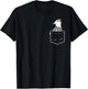 Pocket White Face Cockatiel Women Girls Funny Bird Lovers T-Shirt - T-Shirt | Black