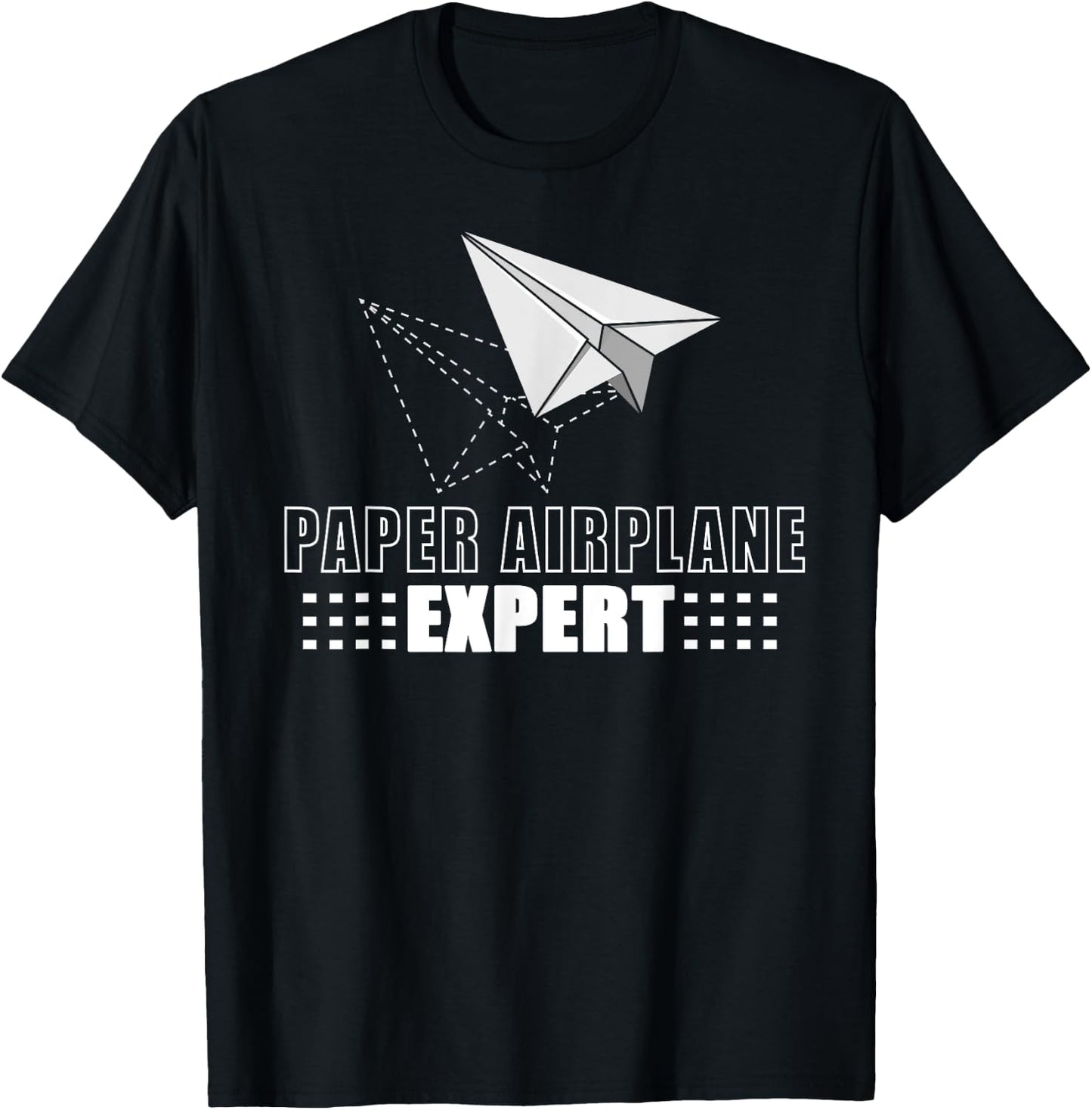 Cool Paper Airplane Expert | Funny Origami Plane Maker Gift T-Shirt - T-Shirt | Black