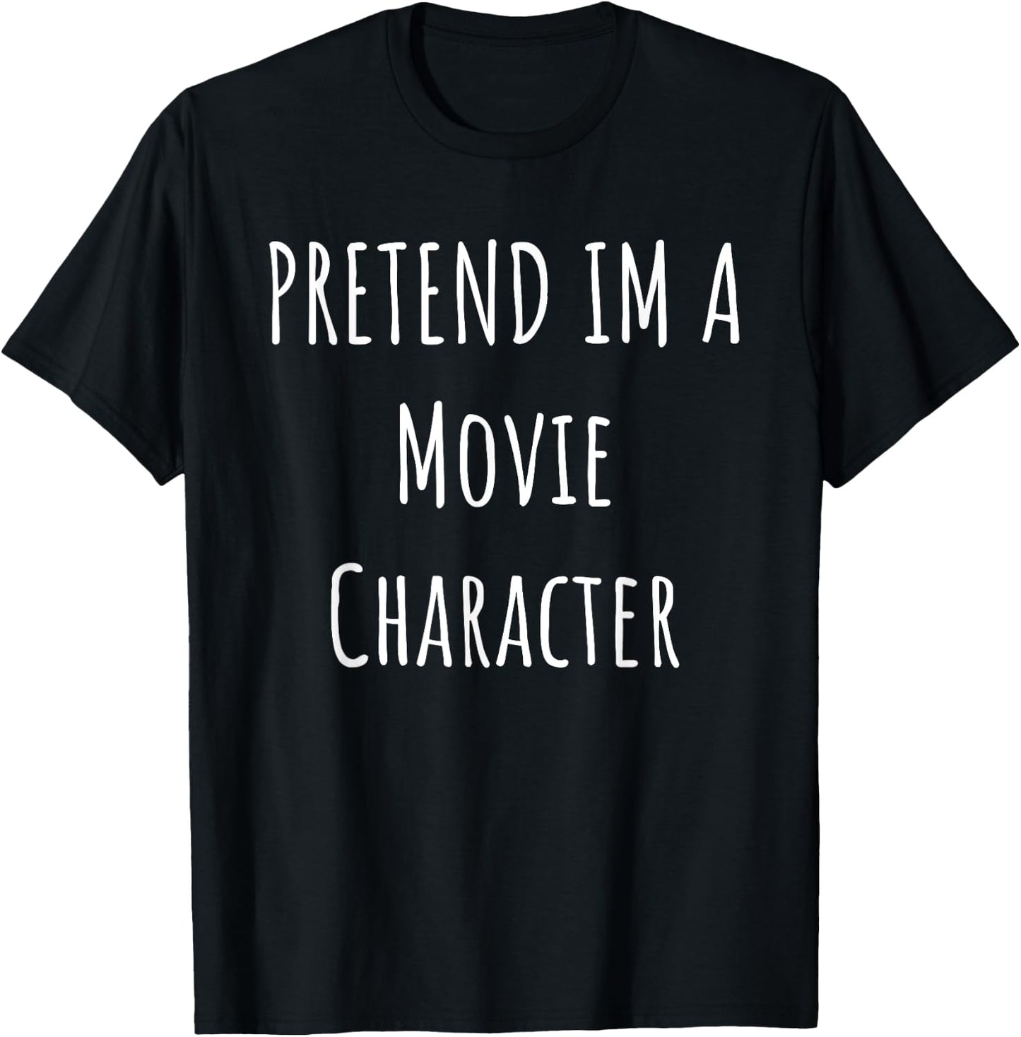Easy Pretend I'm Movie Character Costume Cute Halloween T-Shirt - T-Shirt | Black