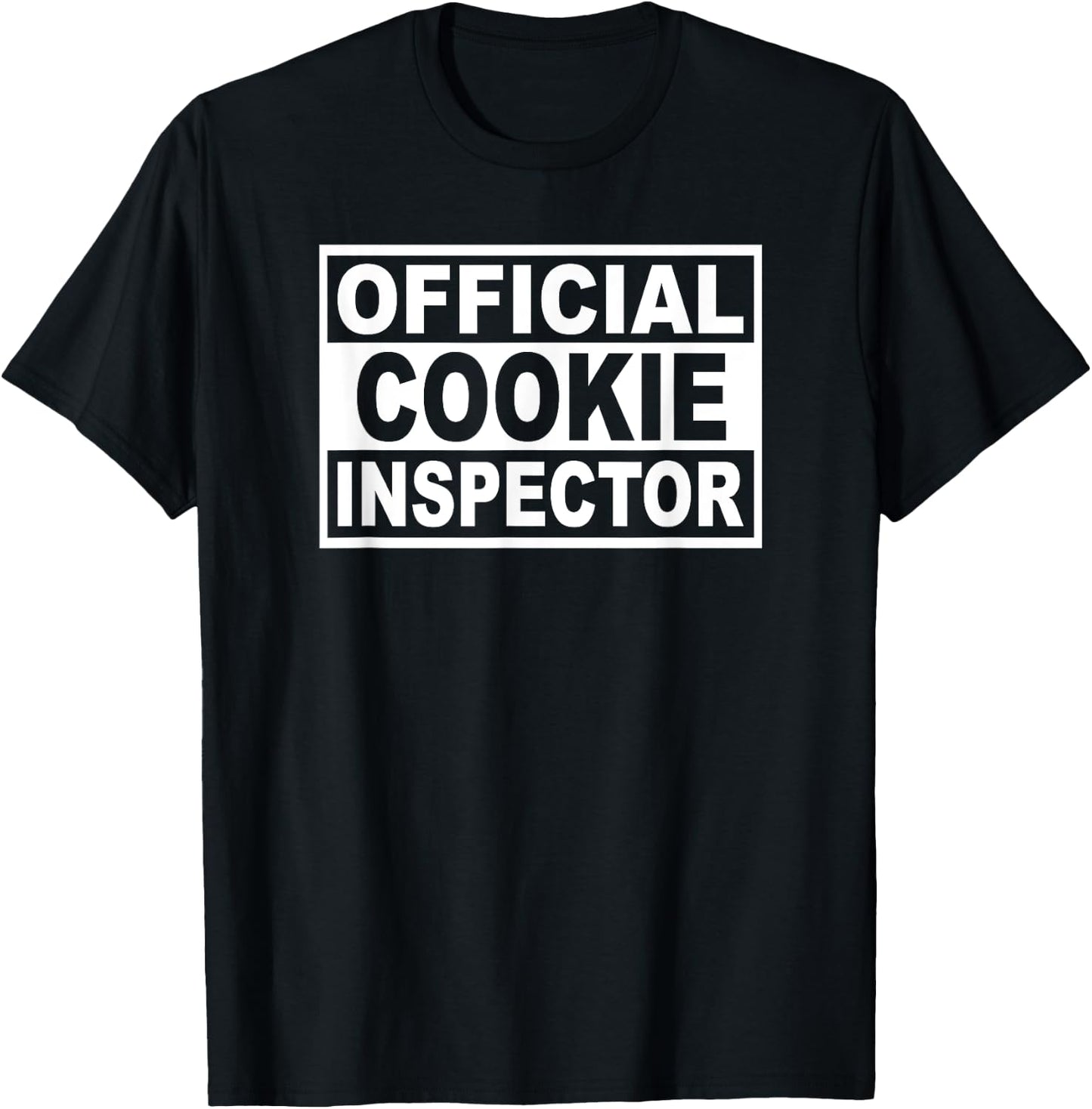 Official Cookie Inspector Square Graphic T-Shirt - T-Shirt | Black