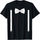 Bow Tie With Suspenders Funny Wedding And Special Occasions T-Shirt - T-Shirt | Black