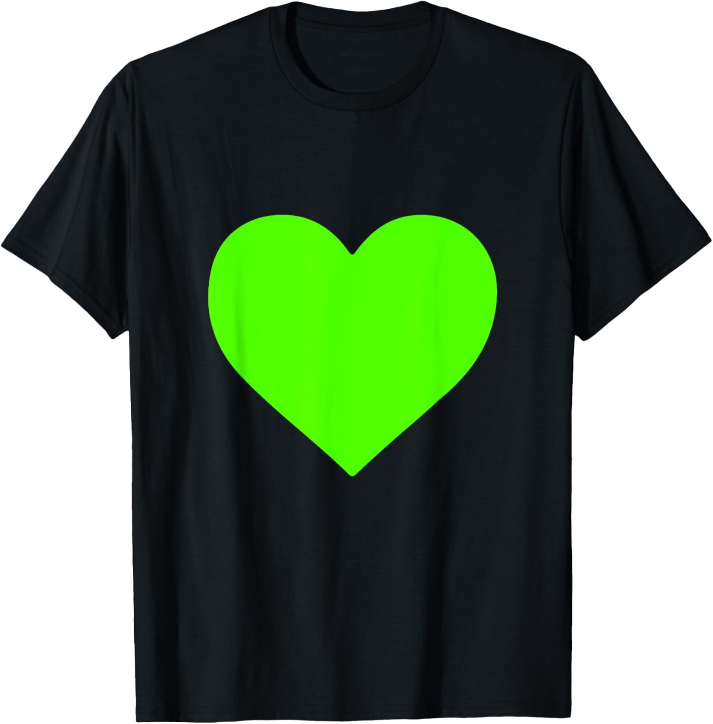 Green Heart T-Shirt - T-Shirt | Black