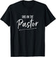 Dibs On The Pastor Funny Cute Preacher's Wife Joke Deluxe T-Shirt - T-Shirt | Black