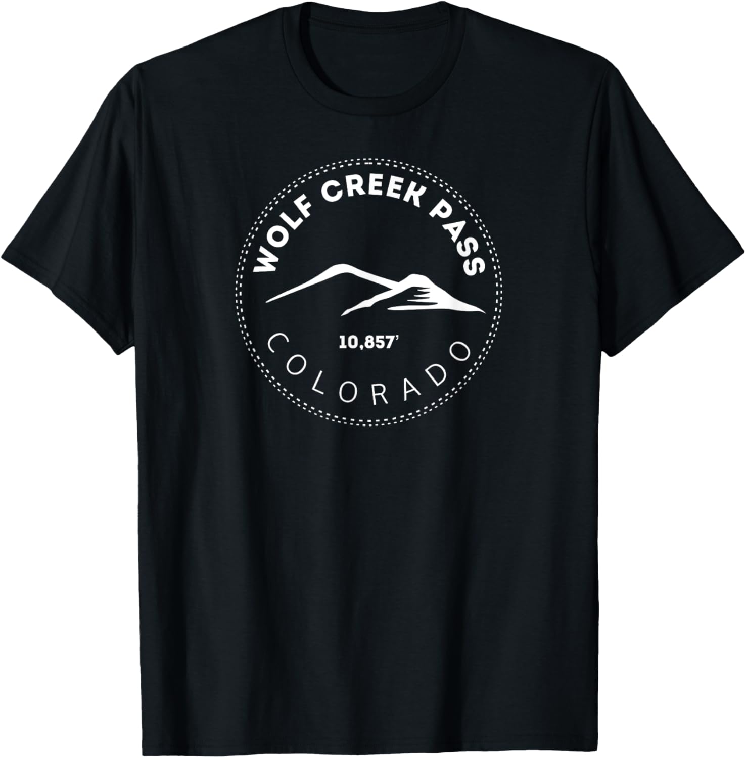 Wolf Creek Pass Colorado - CO Elevated Mountain T-Shirt - T-Shirt | Black