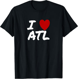 I Heart (Love) Atlanta ATL Birthplace Home Travel T-Shirt - T-Shirt | Black