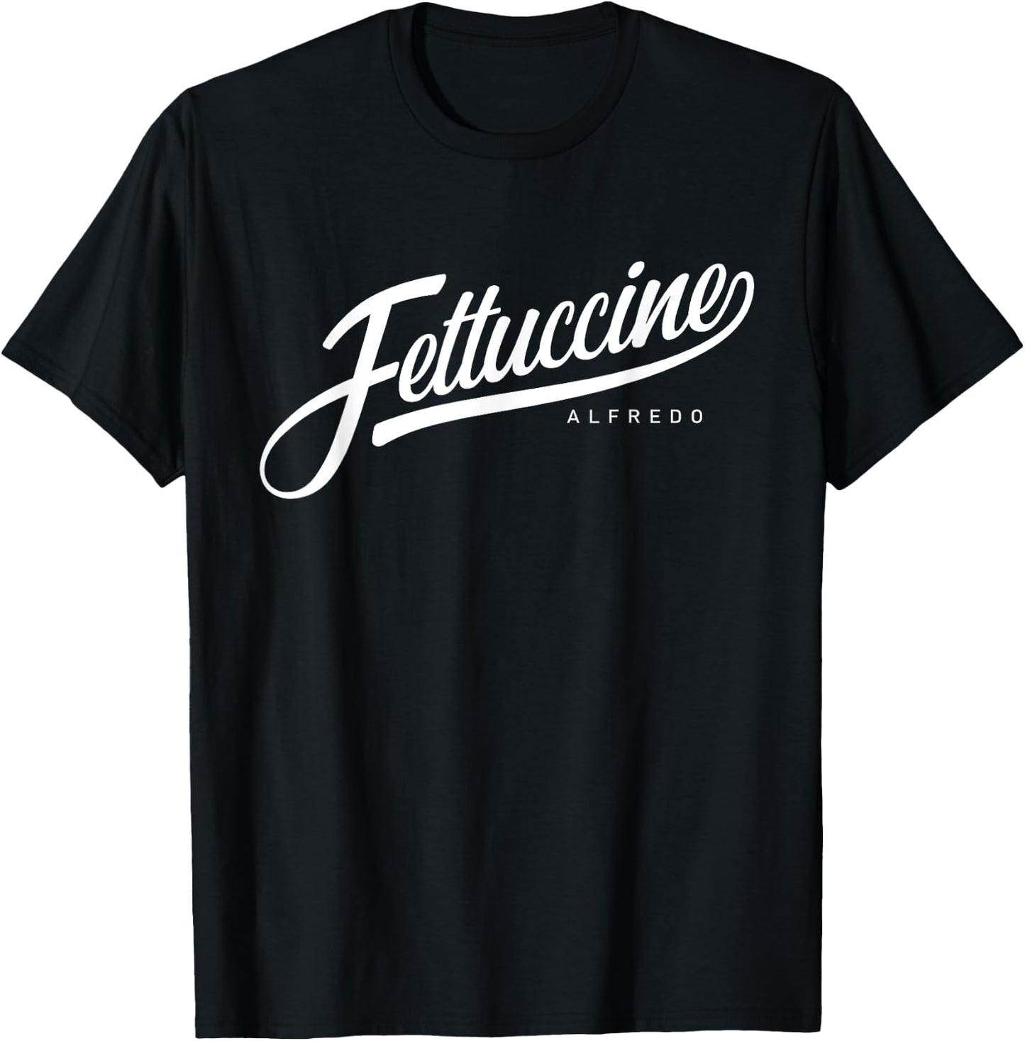 Funny Fettuccine Alfredo, pasta, italian food baseball T-Shirt - T-Shirt | Black