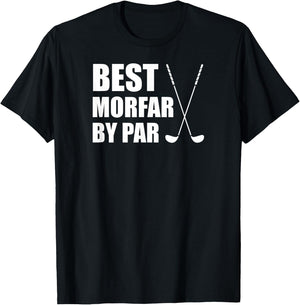 Best Morfar By Par Swedish Grandpa Golfer Pun T-Shirt - T-Shirt | Black