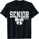 Senior girls class of 2025 coquette bow pink seniors school T-Shirt - T-Shirt | Black