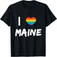 I Love Maine Gay Pride LBGT T-Shirt - T-Shirt | Black