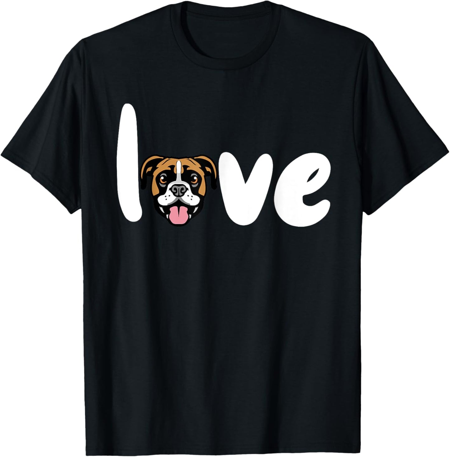 Boxer Love Dog T-Shirt - T-Shirt | Black