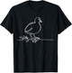 Line Art Bird & Ornithologist American Coot T-Shirt - T-Shirt | Black