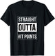Straight Outta Hit Points DnD Funny Trend T-Shirt - T-Shirt | Black