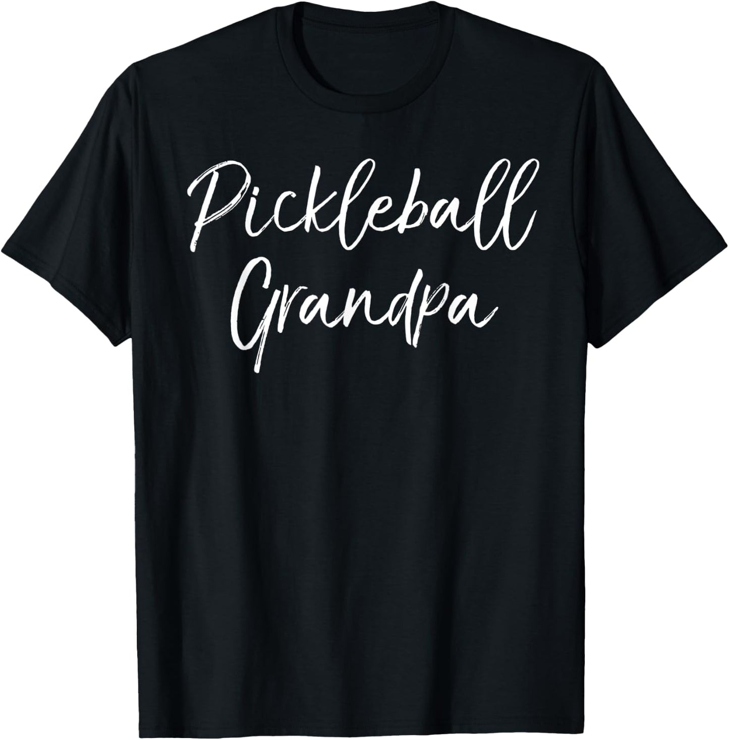 Cute Pickle Ball Quote Father's Day Gift Pickleball Grandpa T-Shirt - T-Shirt | Black