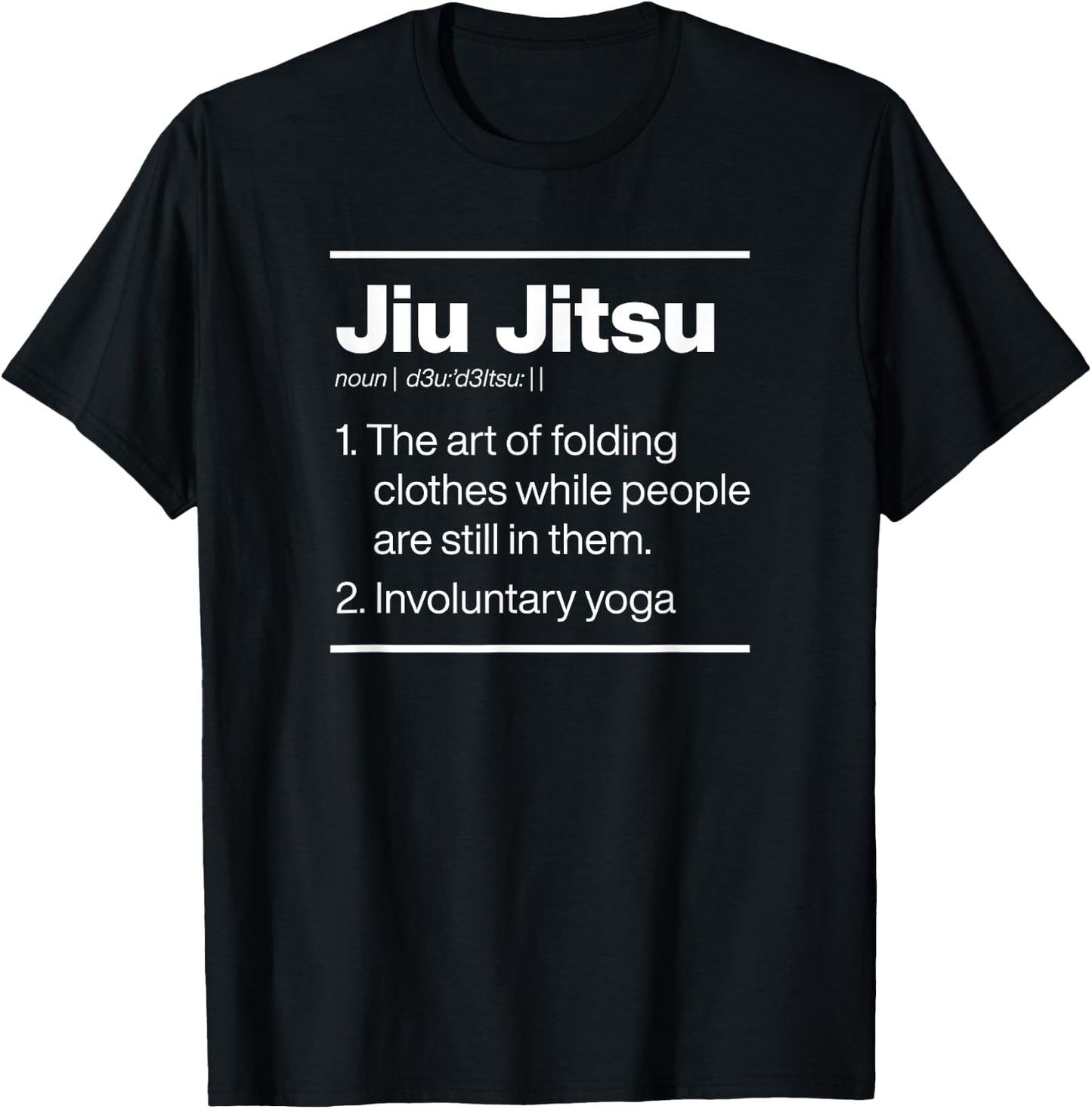 Jiu Jitsu Involuntary Yoga Dictionary Definition Funny Gear T-Shirt - T-Shirt | Black