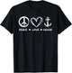 Peace Love Cruise Ocean Family Vacation Funny Cruising Lover T-Shirt - T-Shirt | Black