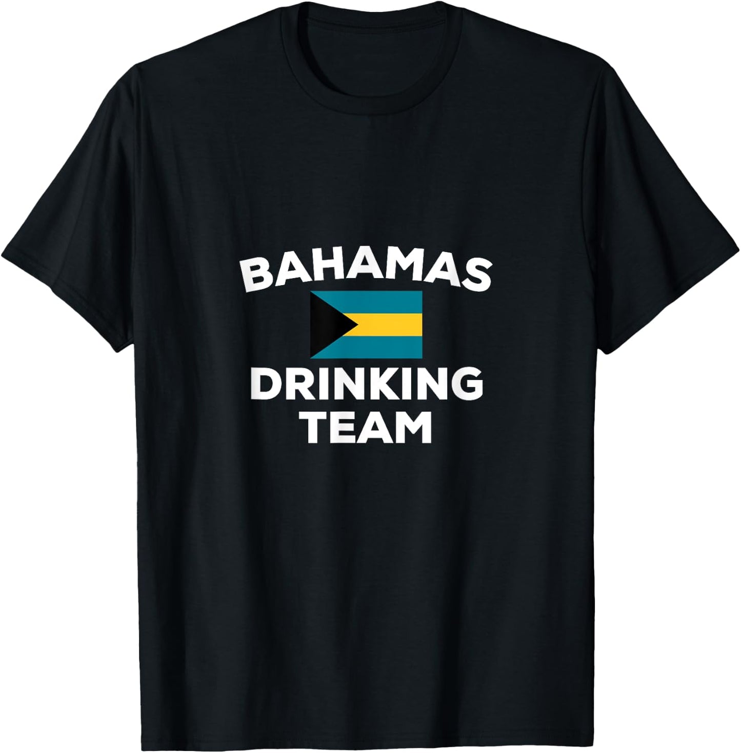 Bahamas Drinking Team Flag Funny Beer Party T-Shirt - T-Shirt | Black