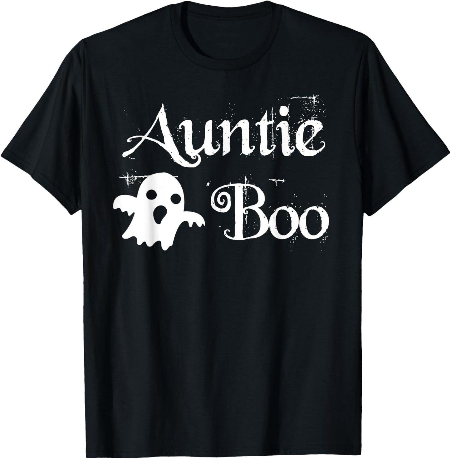 Auntie Boo Funny Halloween Matching Family T-Shirt - T-Shirt | Black