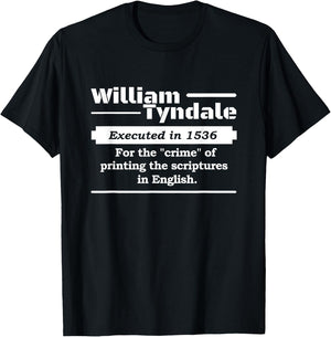 William Tyndale English Bible Translator T-Shirt - T-Shirt | Black