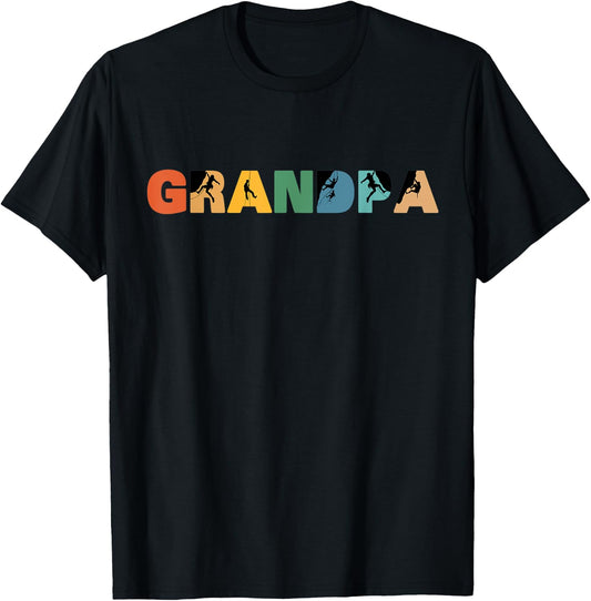 Rock Climbing Grandpa Shirt, Gramps Rock Climbing T-Shirt - T-Shirt | Black
