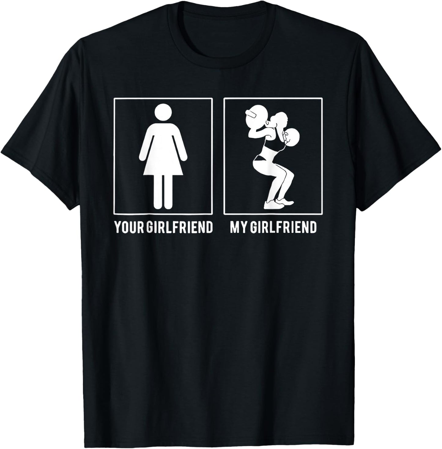 Your Girlfriend My Girlfriend Weight Lifting T-Shirt - T-Shirt | Black