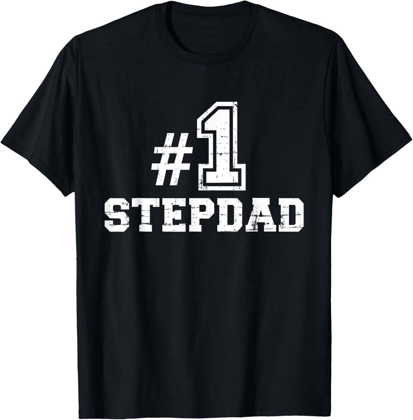 Number one No. 1 stepdad T-Shirt - T-Shirt | Black
