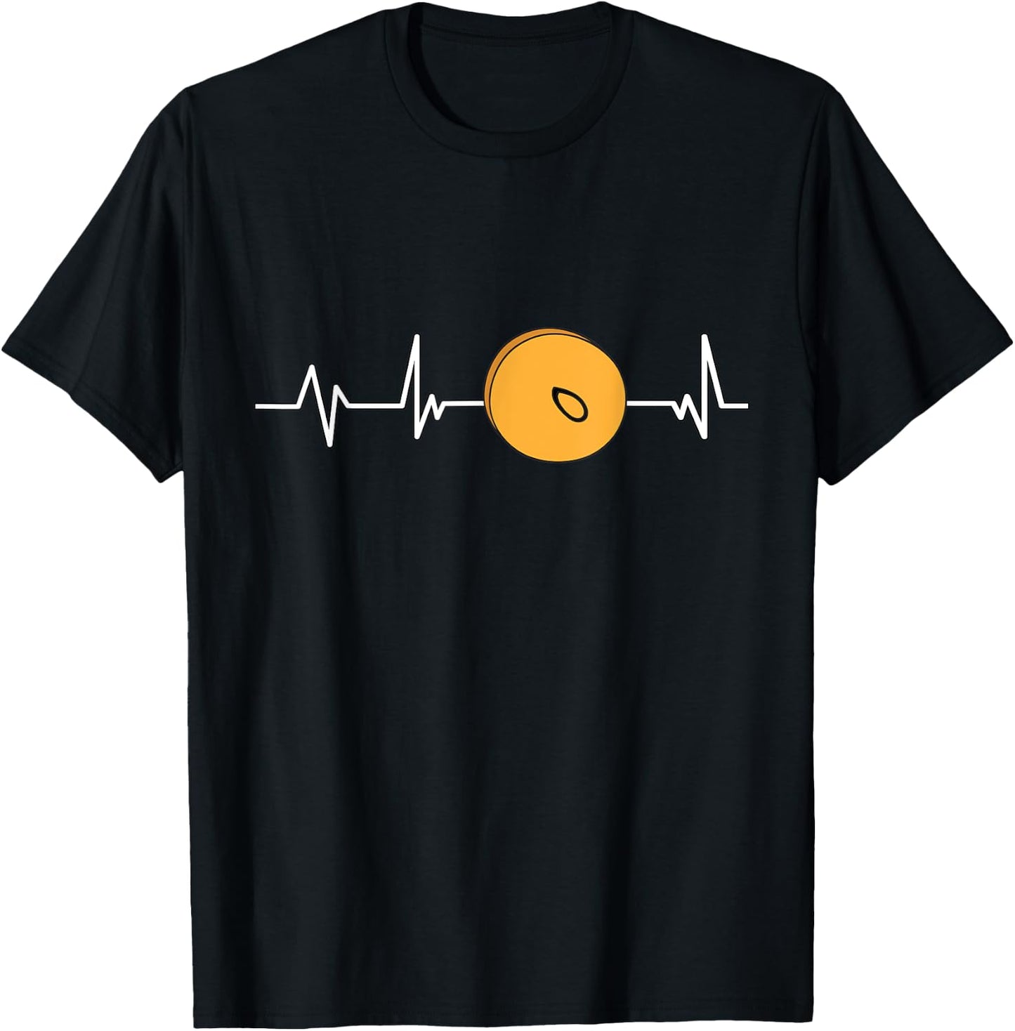 Cymbals Heartbeat EKG Gift Cymbals T-Shirt - T-Shirt | Black