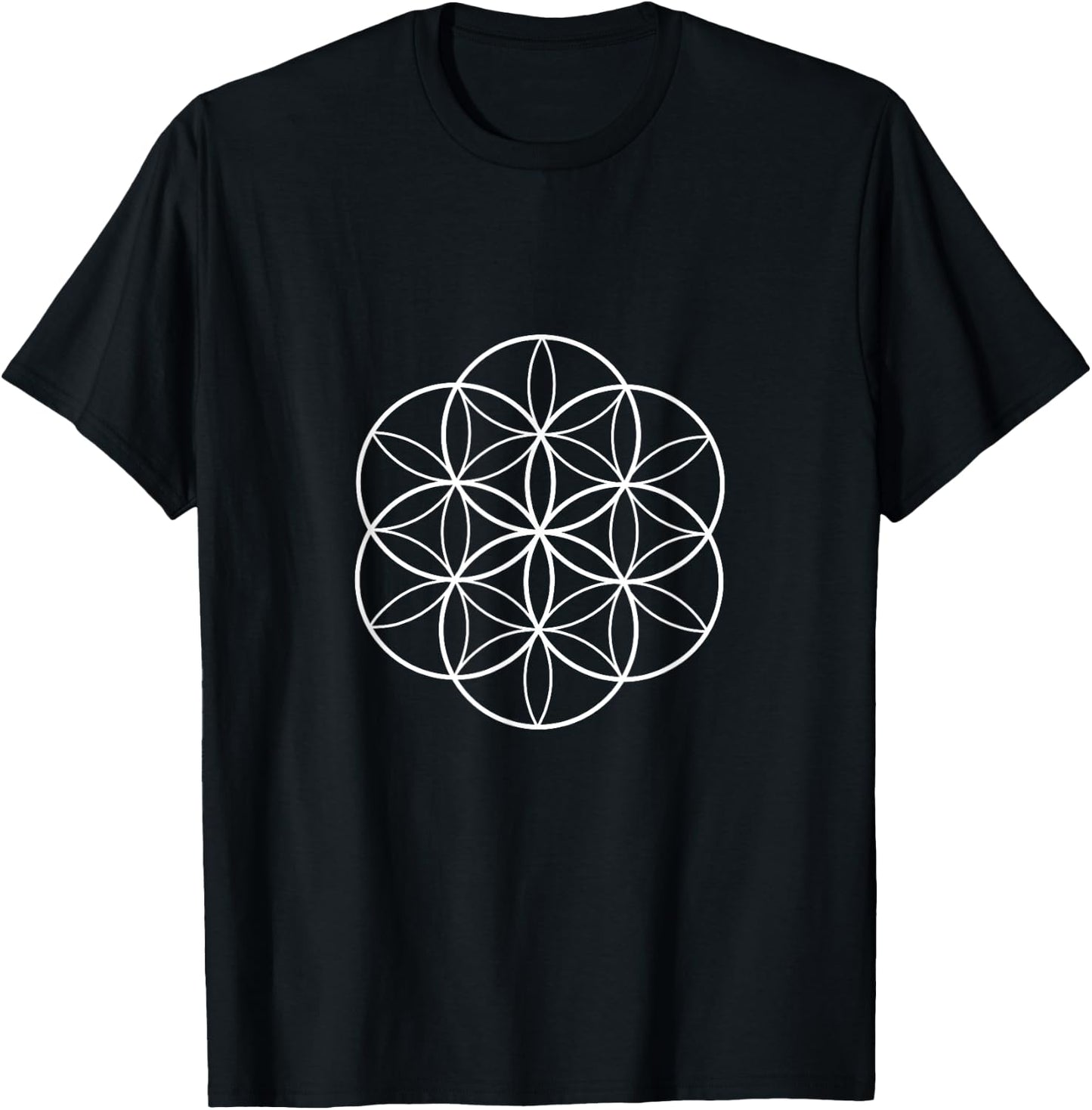 Flower Of Life Sacred Geometry T-Shirt - T-Shirt | Black