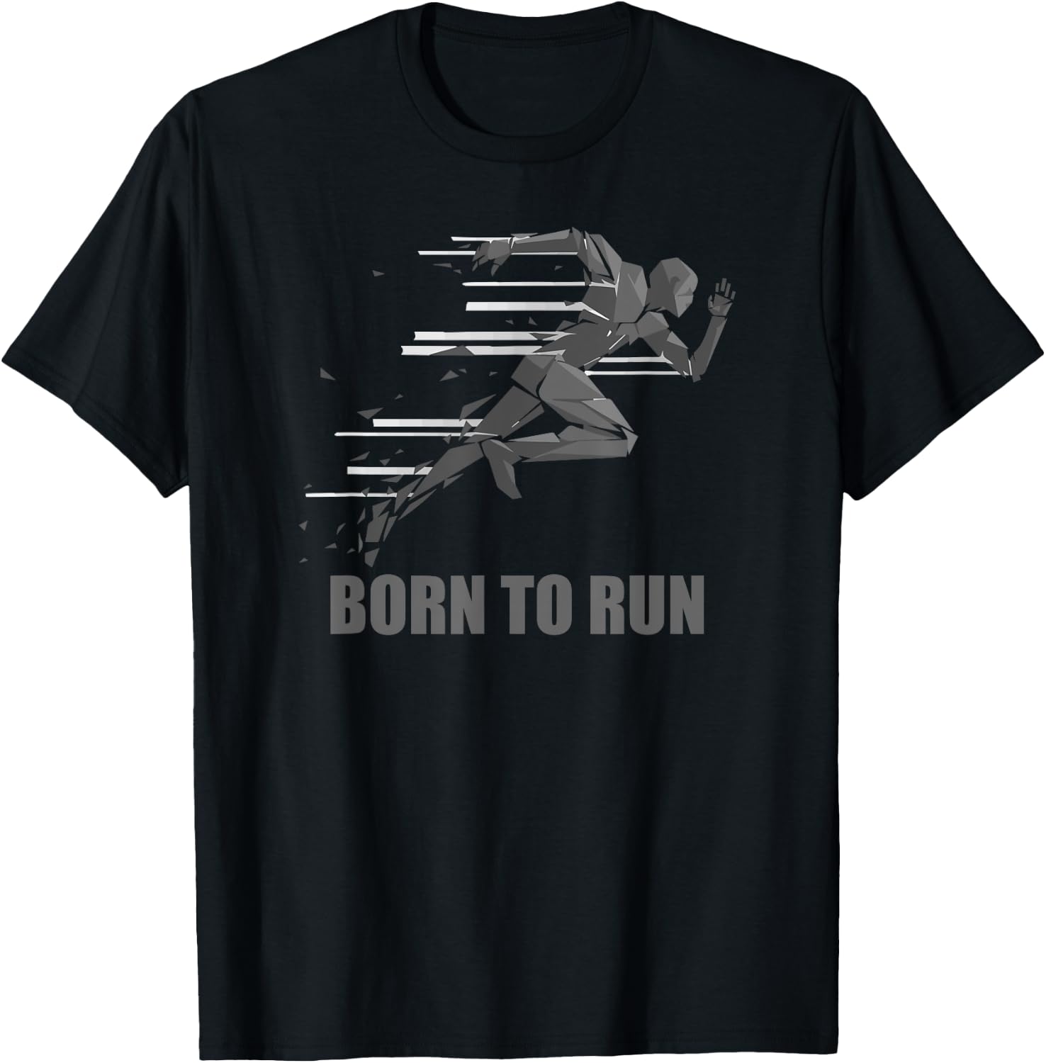 Born To Run Runner Running Gift T-Shirt - T-Shirt | Black
