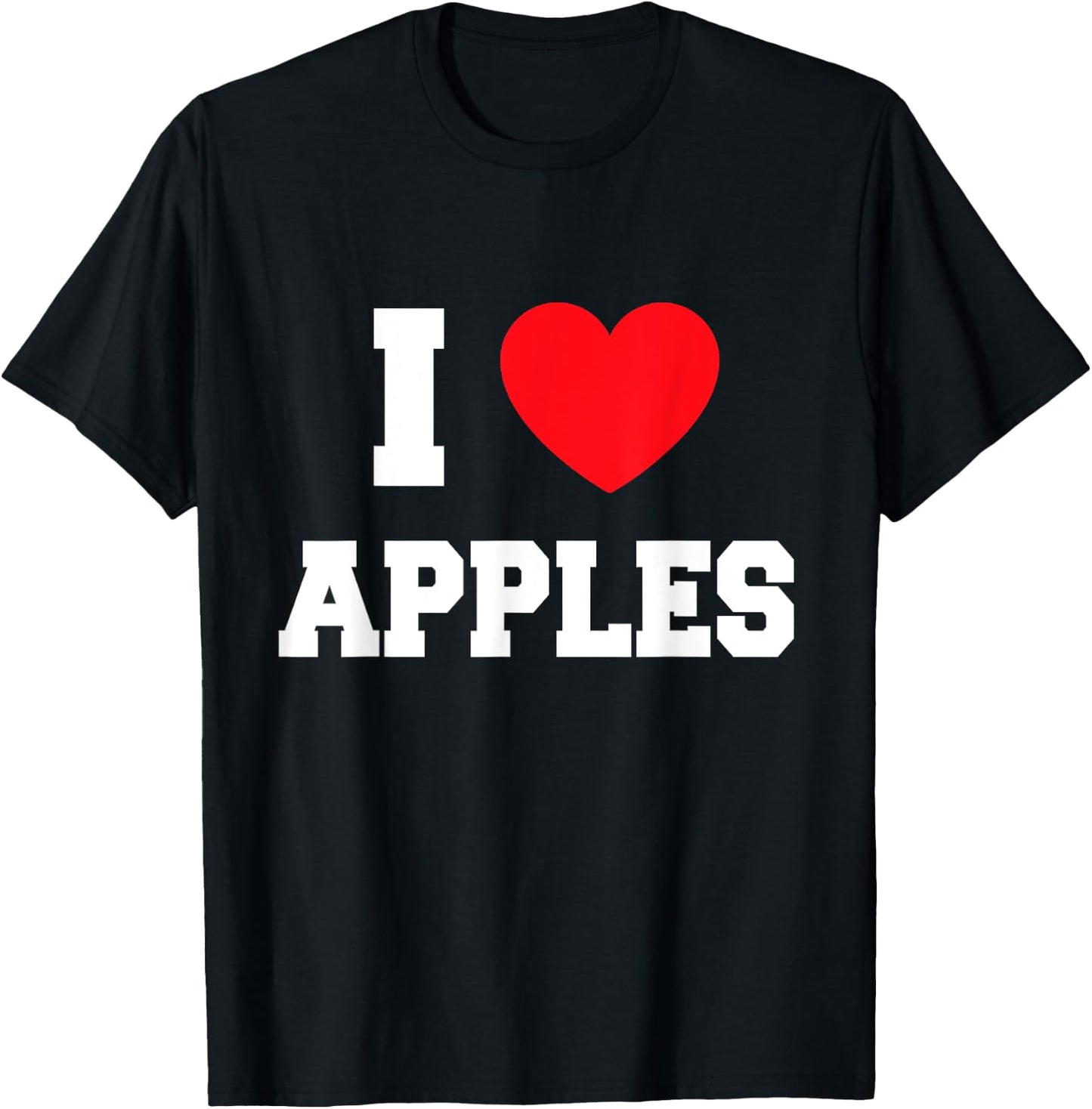 I Love apples T-Shirt - T-Shirt | Black