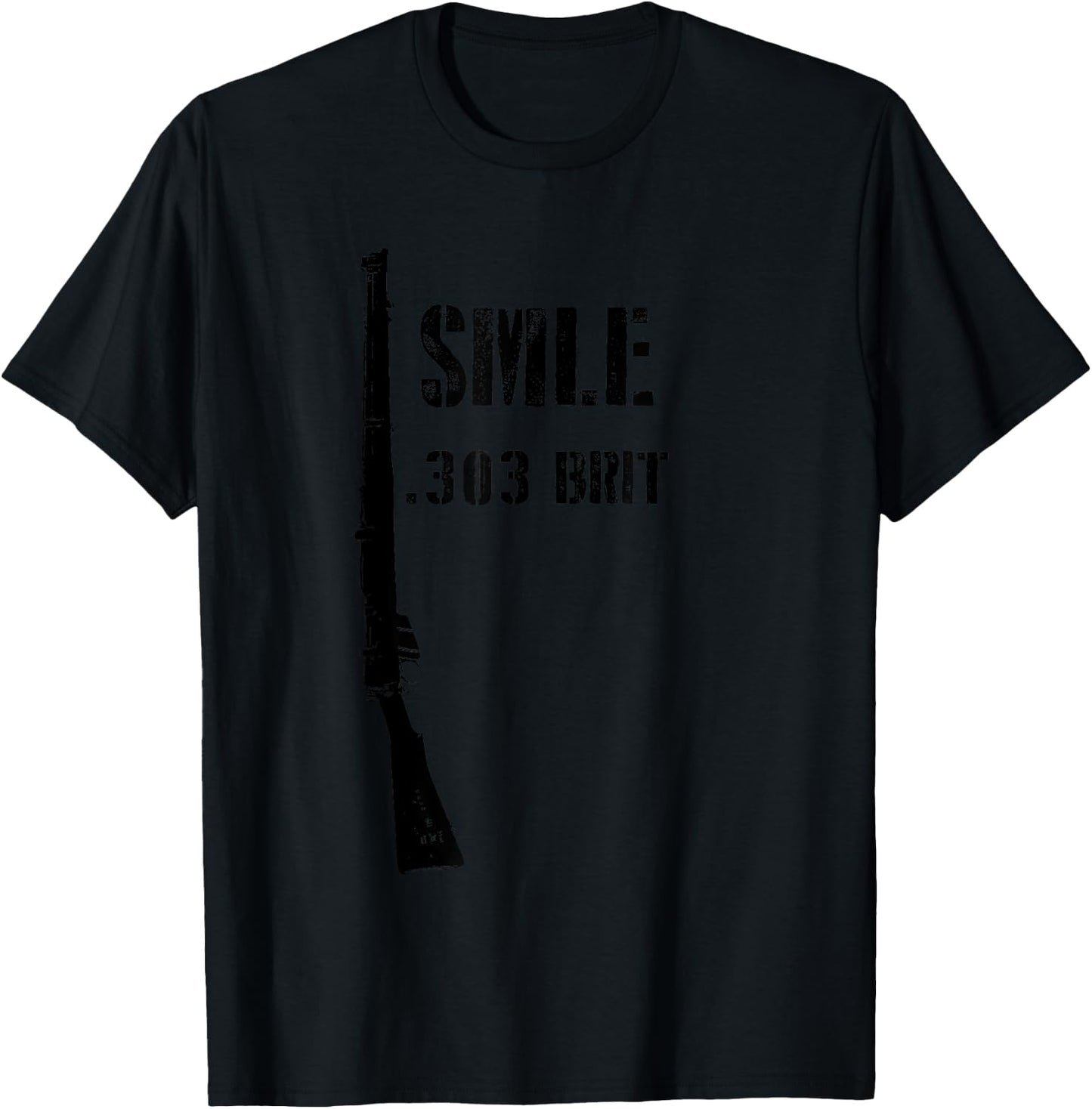 SMLE Lee Enfield WW1 WWI British .303 Brit Historic Rifle T-Shirt - T-Shirt | Black