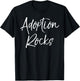 Cute Matching Adoption Gifts for Family Group Adoption Rocks T-Shirt - T-Shirt | Black