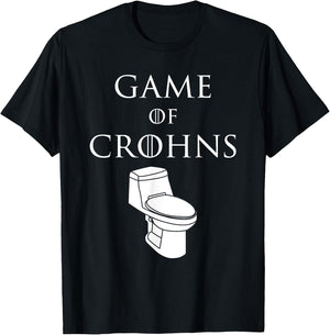 Funny Game of Crohns Awareness Chron's Disease Symptoms T-Shirt - T-Shirt | Black