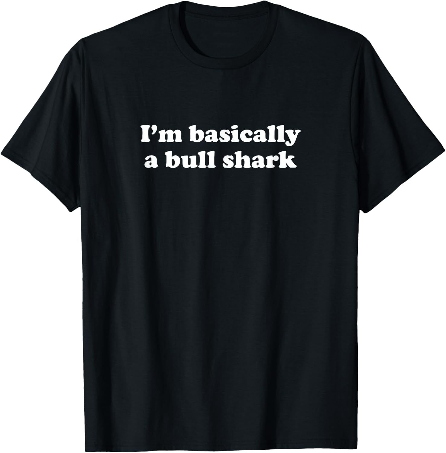 Funny Bull Shark Gift Boys Girls Men or Women T-Shirt - T-Shirt | Black