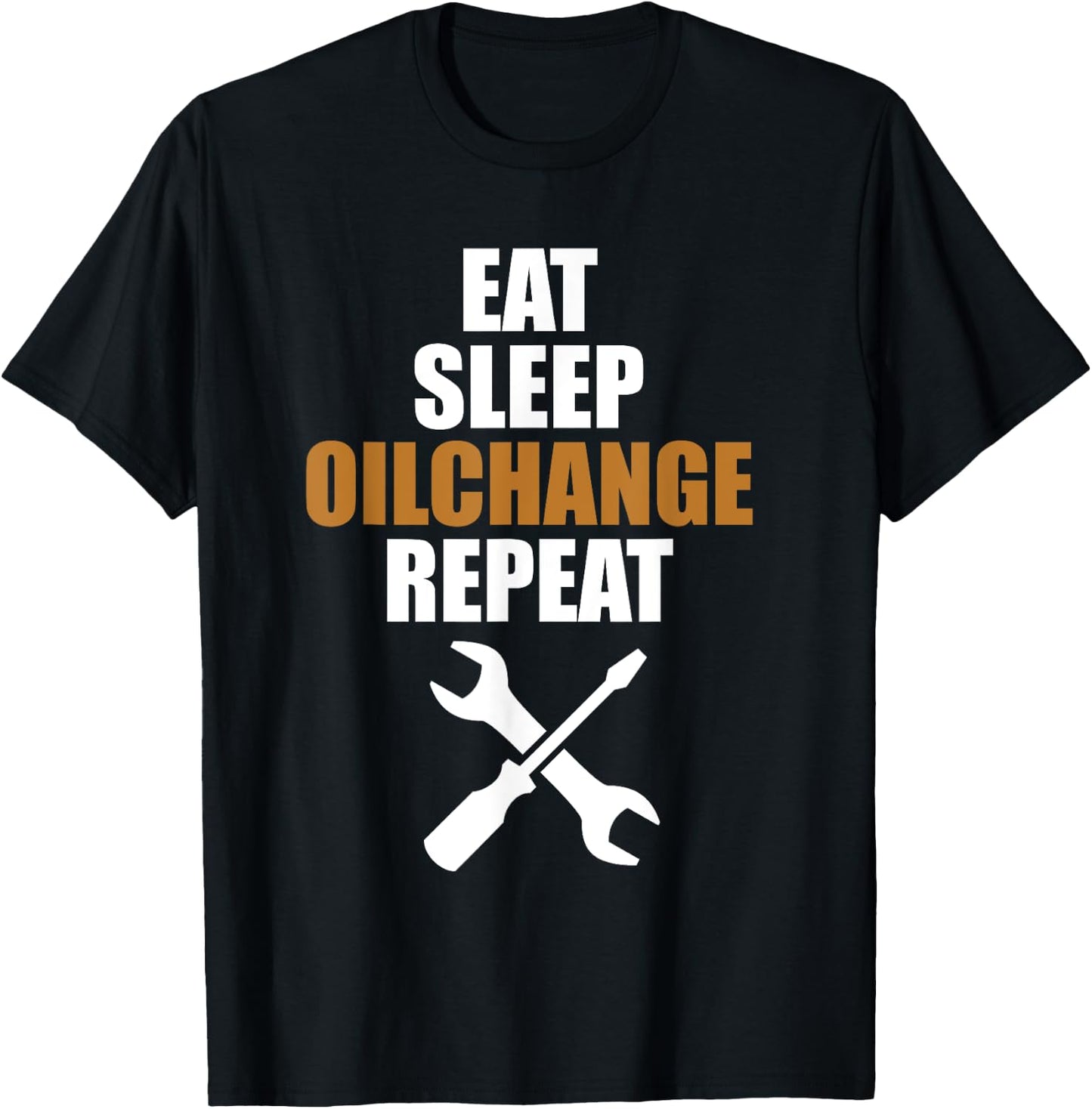 Mechatronics Technician | Mechanic | Eat sleep oil change T-Shirt - T-Shirt | Black