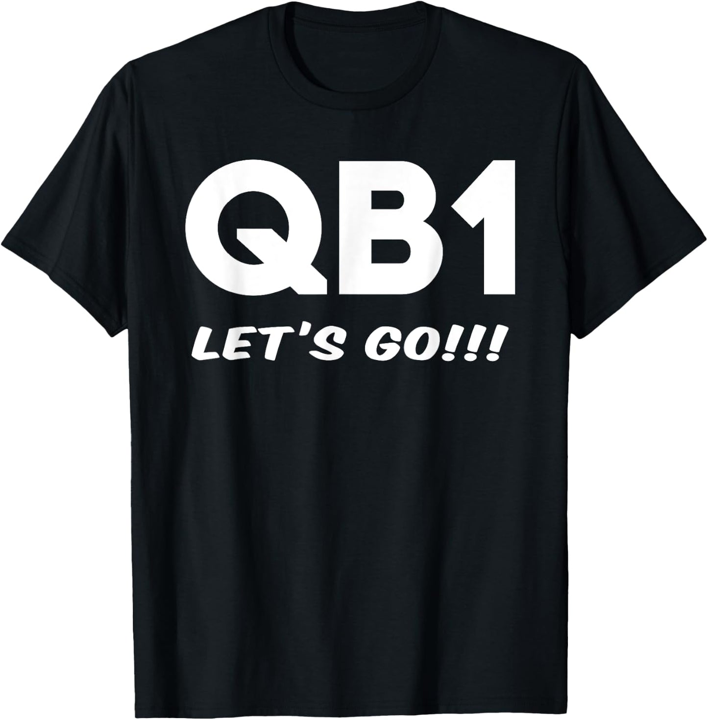 QB1 I Love My Quarterback Offensive Line Men Women Football T-Shirt - T-Shirt | Black