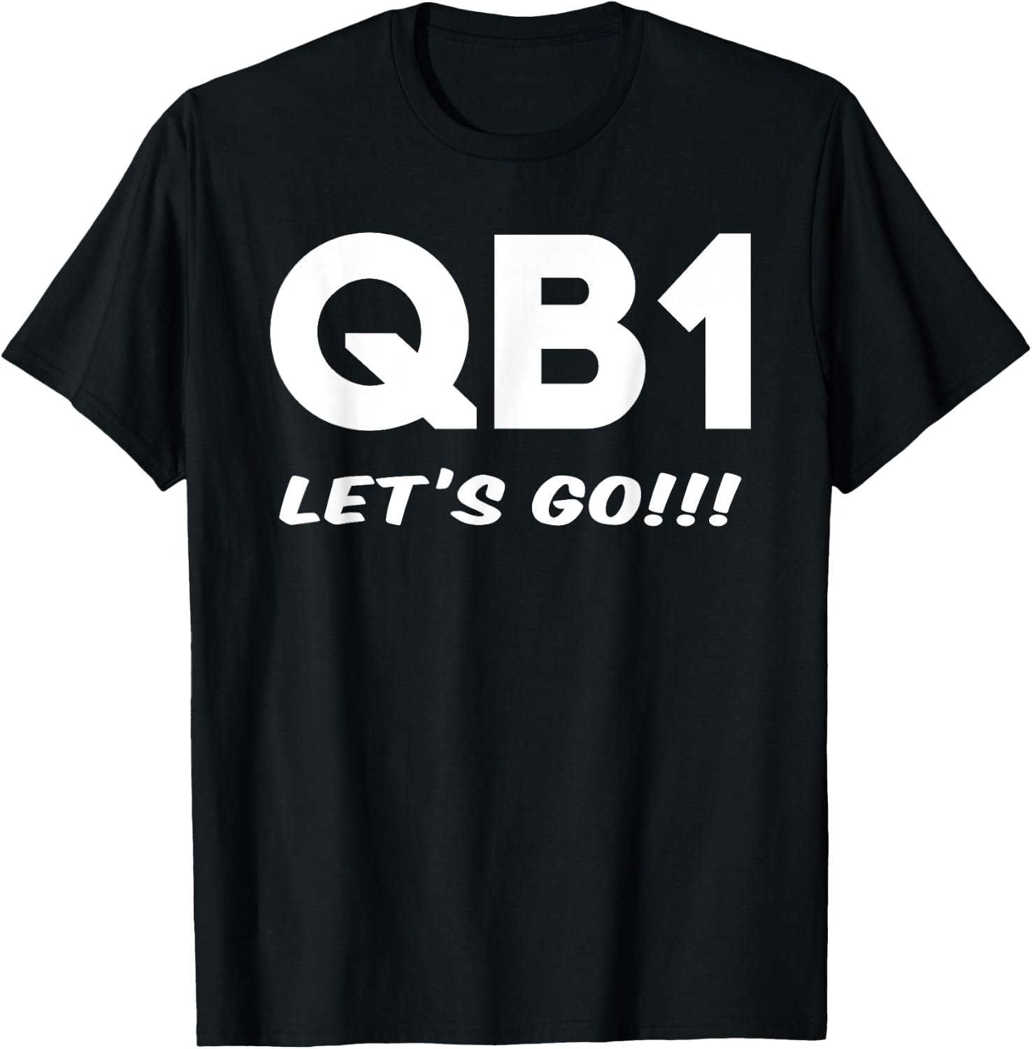 QB1 I Love My Quarterback Offensive Line Men Women Football T-Shirt - T-Shirt | Black
